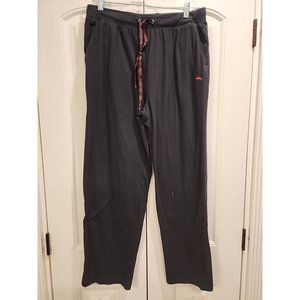 Tommy Bahama Sweatpants Black Mens Large Lightweight Lounge Pants Drawstring